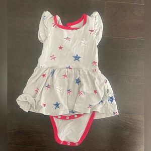 Kyte Baby Bamboo Twirl Bodysuit Dress in Liberty